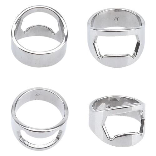 22mm Stainless Steel Mini Bottle Opener Finger Ring Ring-shape Bottle Beer Cap Opening Remover Kitchen Gadgets Bar Accessories