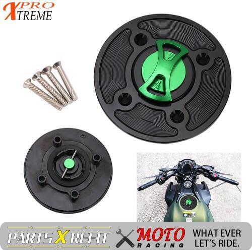 Motorcycle CNC Gas Fuel Tank Cap Cover For Kawasaki KLX230R 2020 ZX6R Z600 Z900 VERSYS-X 300 17-19 NINJA400 18-19 NINJA650 17-19
