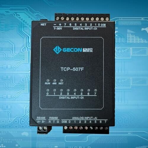 Ethernet Module 8AI8DI Industrial Acquisition Control Module ModbusRTU TCP UDP Protocol IO Unit