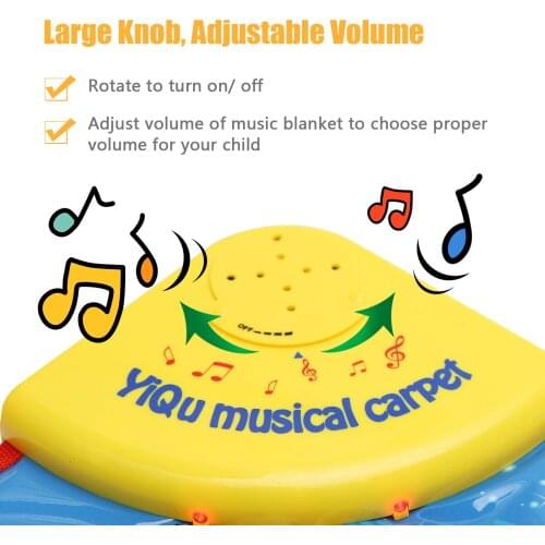 Piano Musical Mat Early Education Toy Keyboard Playmat with 8 Piano Keys 5 Animal Sounds 5 Modes Educational Toys for Kids
