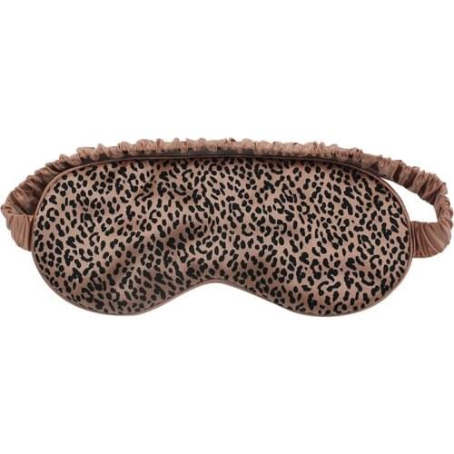 Real 100% Silk Eye Cover Sleep Eye Mask Shade Patch Comfortable For Skin Leopard Printed 22Momme Mulberry Silk Eyemask