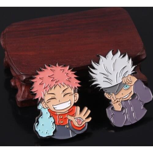 2021 New Jujutsu Kaisen Pins Metal Lapel Pin Anime Cosplay Sukuna Gojo Clasp Handmade Brooch Gifts Accessories