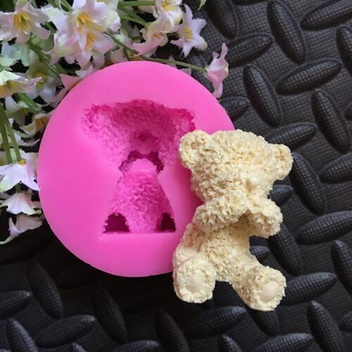 New cute bear silicone mold cake decorating tools fondant molds chocolate Aromatic plaster molds