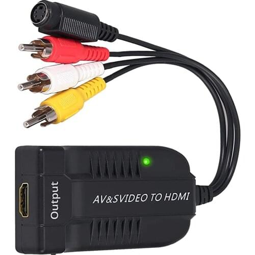 RCA S-Video to HDMI Video Adaptor Converter With USB Cable For HDTV DVD