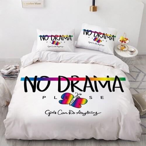 3D Simple Letter White Single Double King Size Flamingo Pillow Shams Quilt Covers Duvet Cover Set Bedding Set Home Textile