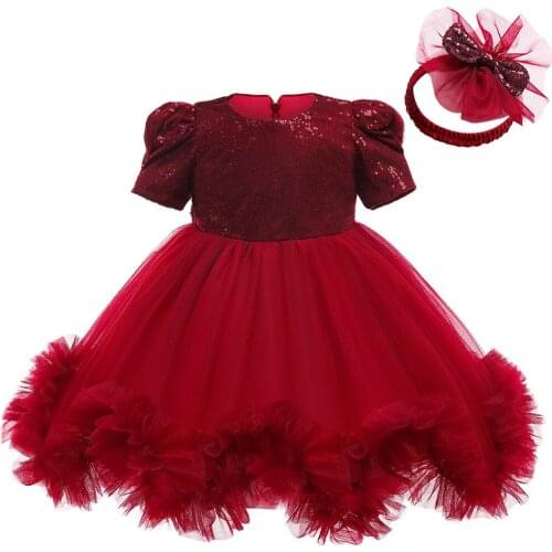 Baby Christmas Dress Newborn Christening Princess Dress For Girls Party Baby Dress Infant 1st Birthdays Dress Baby Girl Clothes