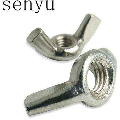 Luchang M3 M4 M5 M6 M8 DIN315 304 Stainless Steel Hand Tighten Nut Butterfly Nut Ingot Wing Nuts