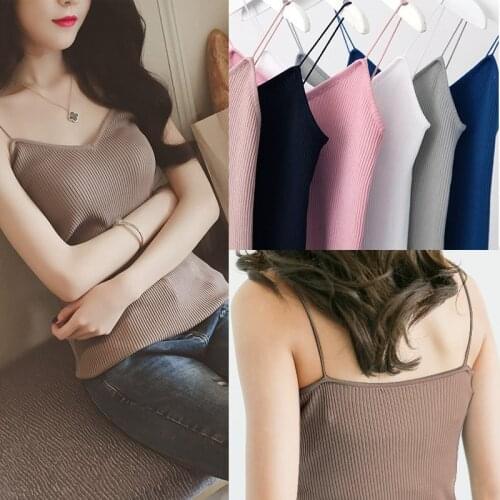 Sexy Women Knit Tank Tops Sleeveless Vest Slim Crochet Bralette Beach Halter Camisole Basic Crop Top