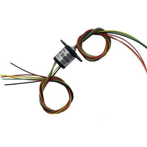 Slip Ring 6 Wires 2A Diameter 12.5mm Collector Ring Conductive Slip Ring Cap Shape Slipring