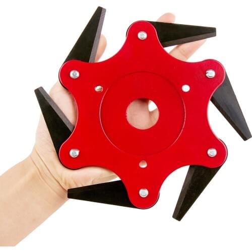 Universal 6 Teeth Metal Blade Grass Trimmer Head Weed Brush Cutting Head for Lawn Mower Garden Power Tool Accessories