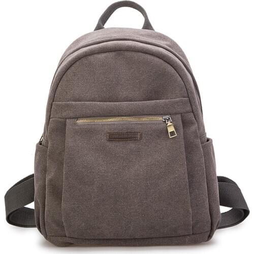 1pcs Women Vintage Canvas Shoulder Bag Laptop Backpack Casual Student School Bags Large Capacity Teenager Girls Travel Knapsack