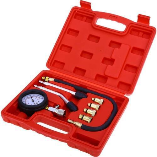 High quality new 9 PCS Petrol cylinder leakage tester Gauge Meter Test Pressure Compression Tester Leakage Diagnostic MPS031