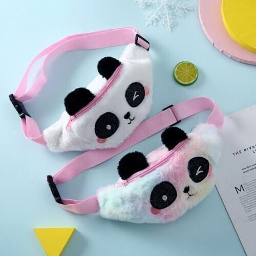 Cute Fanny Pack Plush Waist Bag Fluffy Belt Bag Chest Bag for Kids Girls