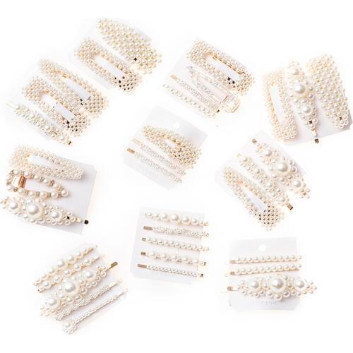 2-20 Pcs/ Set Elegant Pearl Hair Clips for Girls Barrette Stick Fashion Acrylic Hair Pins Women Hair Accessories Jewelry