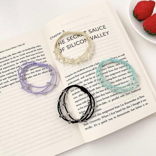 Women Girls Sweet Shiny Rhinestone Crystal Elastic Hair Bands Lady Lovely Soft Scrunchies Rubber Bands Female Hair Accessories