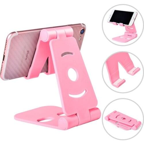 1PC NEW Universal Adjustable Mobile Phone Holder for iPhone Huawei Xiaomi Plastic Phone Stand Desk Tablet Folding Stand Desktop