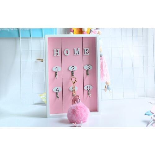 1PC Nordic Wooden Key Box Wall Hanging Storage Rack Wall Decoration Key Storage Box Shop Porch Door Decor Housekeeper MA 025