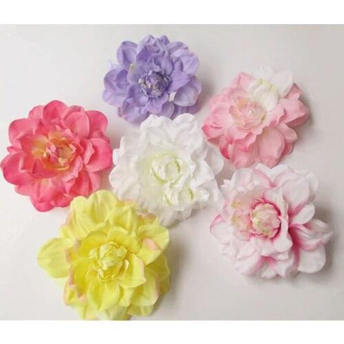 10 pcs 12cm Artificial Wedding Silk Flower Head Home Room Party Decor Favors Decorations big daisy flowers