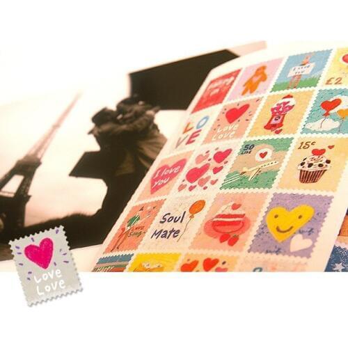 20 sheets/lot (5 bags) DIY Cute Kawaii Paper Stamp Stickers for Kids Diary Decor Scrapbooking Creative Gift Free Shipping