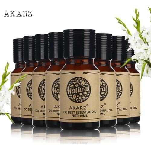 AKARZ Value Meals Clove Litsea Cubeba Peach Blossom Pine Needle Rosemary Cypress Mandarin Juniper Berry Essential Oil 10ml*8