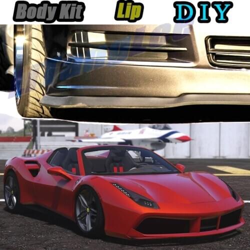 Car Bumper Lip Front Spoiler Skirt Deflector For Ferrari 488 GTB 2015~2020 Tune Car Modified Body Kit VIP Hella Flush Lips