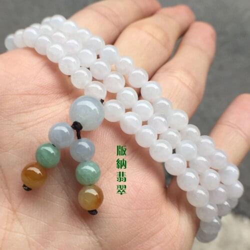 Genunine Myanmar jade bracelet for women men jadeite 5mm 108 beads bracelets women bracelet natural jade stone jade bangle