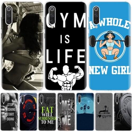 Bodybuilding Gym Fitness Phone Case for Xiaomi Note 10 Mi 11 9 8 CC9 5X 6X A1 A2 A3 9T 10T Lite Pro Poco F1 X3 NFC F3 Cover Coqu