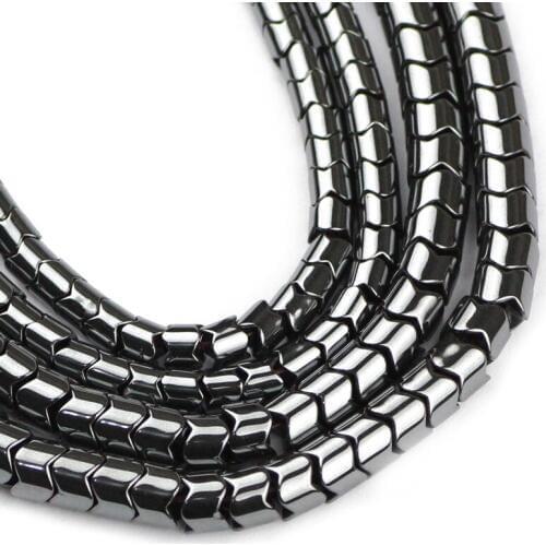 YHBZRET Gear Black Hematite Natural Stone 7/5MM magnetite geometric Loose beads For Jewelry making bracelet accessories DIY