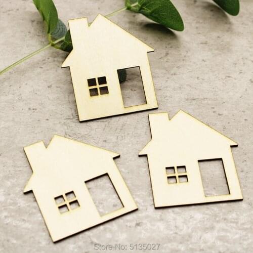 House - Laser Cut Out Unfinished Wood Shape