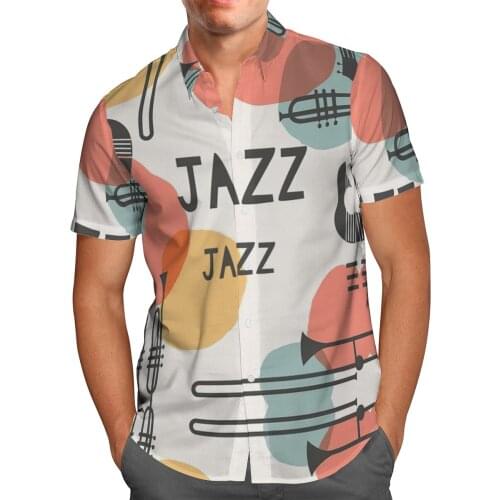 Jazz Breathabl 3D Beach Hawaii Summer 2021 Shirt Short Sleeve Shirt Streetwear Oversized 5XL Chemise Hombre Blusa Masculina-32
