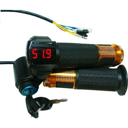 24V/36V/48V/60V/72V Electric Bicycle Throttle Gas ebike display lock Switch Handlebar Grips for electric bike/scooter