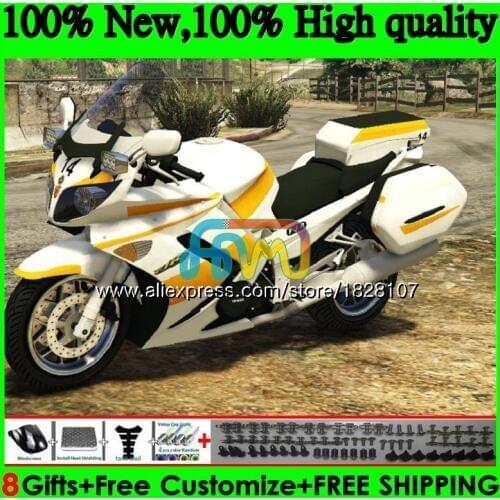 FJR1300A For YAMAHA FJR-1300 FJR1300 01 02 03 05 06 07 119BS.50 Yellow white FJR 1300 2001 2002 2003 2004 2005 2006 2007 Fairing