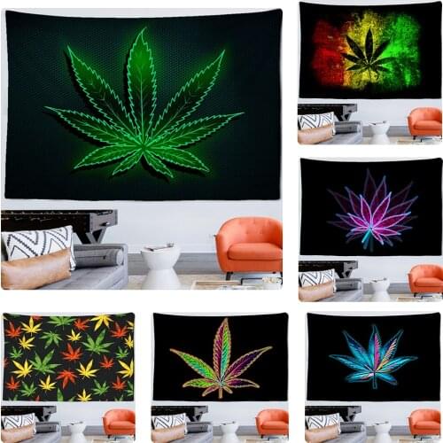 Maple Leaf Printing Tapestry Wall Hanging Bohemian Hippie TAPIZ Witchcraft Bedspread Divination Home Decor