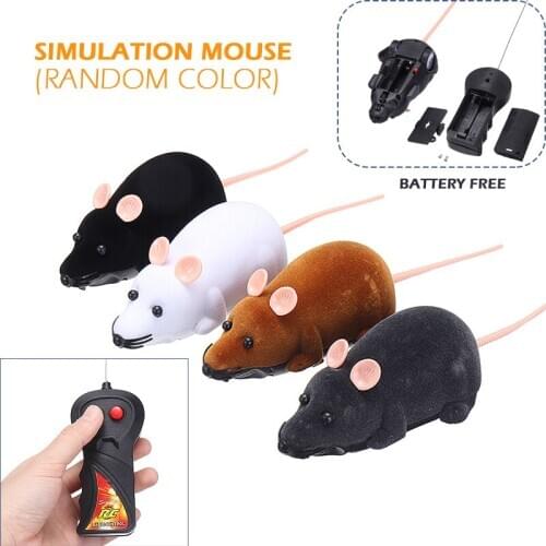 Random Color Cat Toys Remote Control Rat Wireless RC Electronic Simulation Mouse Toy Electronic Rat Toy For Kitten Toy