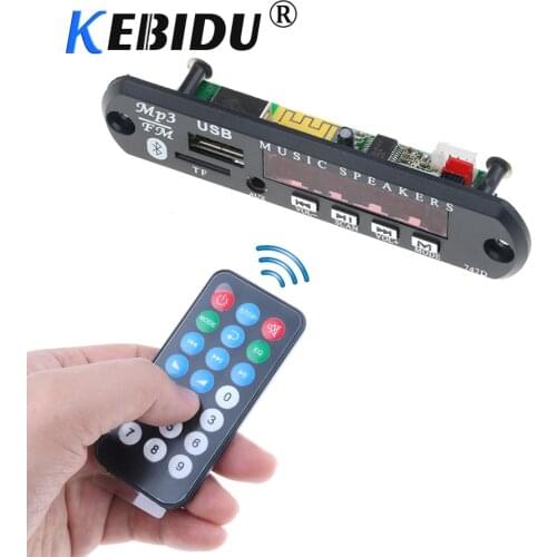Kebidu DC 5V 12V Wireless Bluetooth MP3 WMA Decoder Board Audio Module USB TF Radio Car Music MP3 For Car accessories