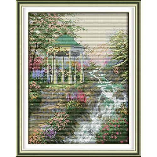 Everlasting Love The Stream Gurgling Chinese Cross Stitch Kits Ecological Cotton Stamped DIY New Year Gift Decorations For Home