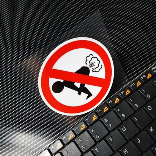 LuLu Sticker #236 Spoof Funny No Farting Reflective Warning Remark Creative Car Motorcycle Bike Waterproof Stickers and Decals