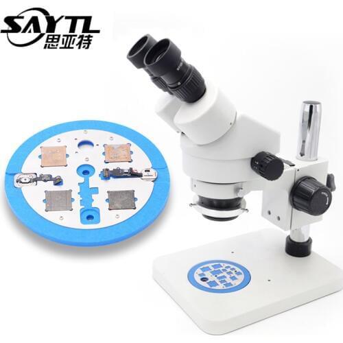 MJ Stereo Microscope Working Plate Stage Board Object Holder IC Fixture Location For NAND Chip Cpu A8 A9 A10 A11 Repair Tool