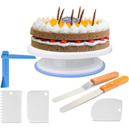 7-piece Cake Turntable Set, Cream Spatula Cake Decorating Turntable Baking Tool