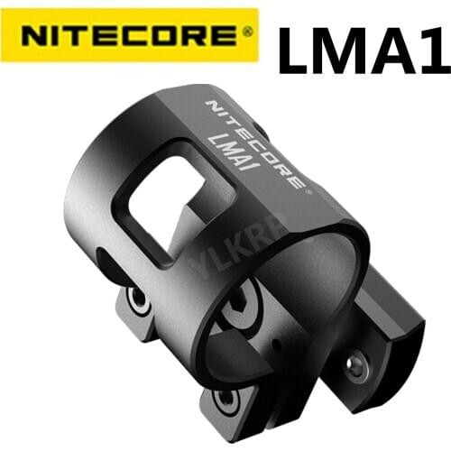 NITECORE LMA1 flashlight helmet holder, suitable for flashlights with a diameter of 25.4 mm, can be rotated 360 degrees