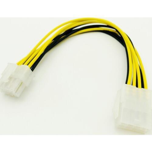 PCI-E PCIE PCI Express 8p Female to 6+2 8Pin male Video Card BTC DIY Power Extend Cable Wire 18AWG 20cm for Bitcoin Miner Mining