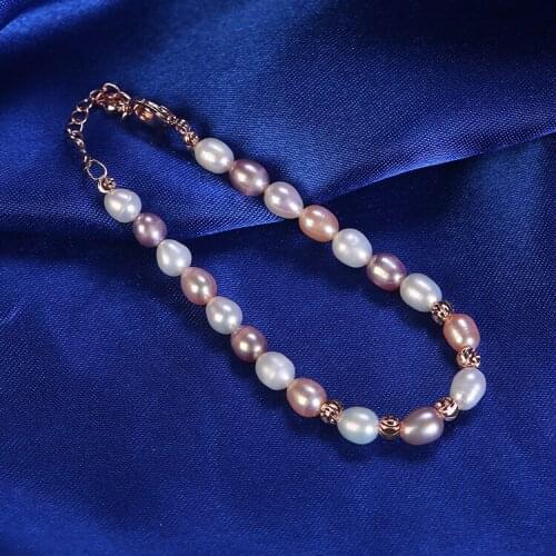 Real Genuine Natural Freshwater Pearl Bracelet Classical Bangle Fashion Jewelry Party Gift, 10pcs/lot