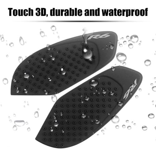 Motorcycle Fuel Tank Pad Rubber Knee Traction Handle Decal Sticker Waterproof Touchable 3D Accessories 250x100x3mm