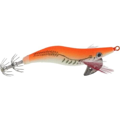 Squid Jigs Fishing Lures Lifelike Hard Jig Baits Wood Shrimp Octopus Lure