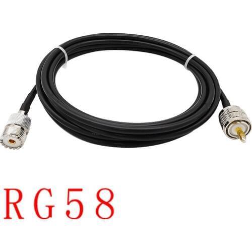 UHF Male PL259 Plug PL-259 to UHF Female SO-239 SO239 Jack RG58 Coaxial Coax Cable Antenna Extension Pigtail wire Connector