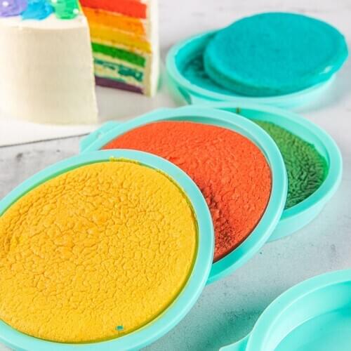 6 Inch Silicone Cake Round Rainbow Mold Kitchen Bakeware DIY Desserts Baking Mold Mousse Cake Moulds Baking Pan Tools