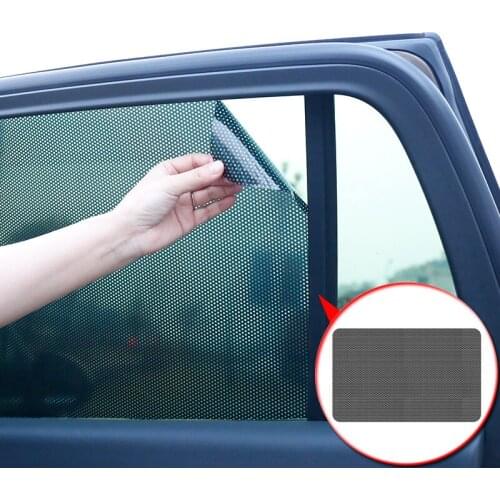 Car Styling 2pcs/set PVC Car Side Window Sunshades Electrostatic Sticker Sunscreen Film Stickers Cover Automobiles Accessories