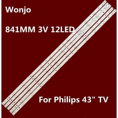 15PCS LED Backlight 12 Lamp strip For P hilips 43"TV LB43014 V0_00 TPT430U3 EQLSJA.G 43PUS6501 43PUS6101 43PUS6201 43PUS7202