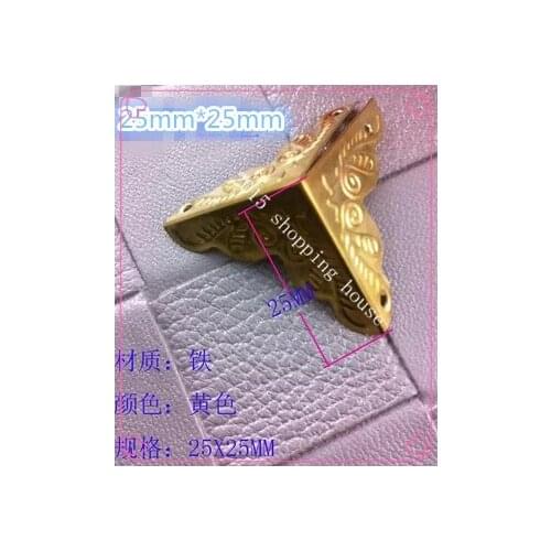 Corner Brackets antique metal packaging wrap angle three side corner angle wooden wine box gift box corner 25MM DIY