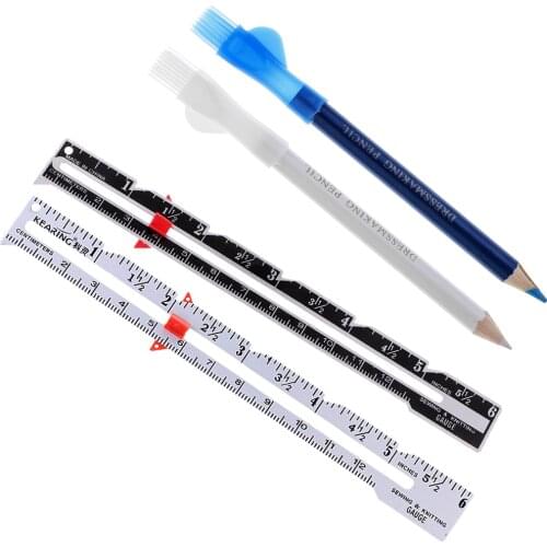 4Pcs Dressmaking Chalks Sewing Knitting Gauge Craft Tool For Hems & Seams